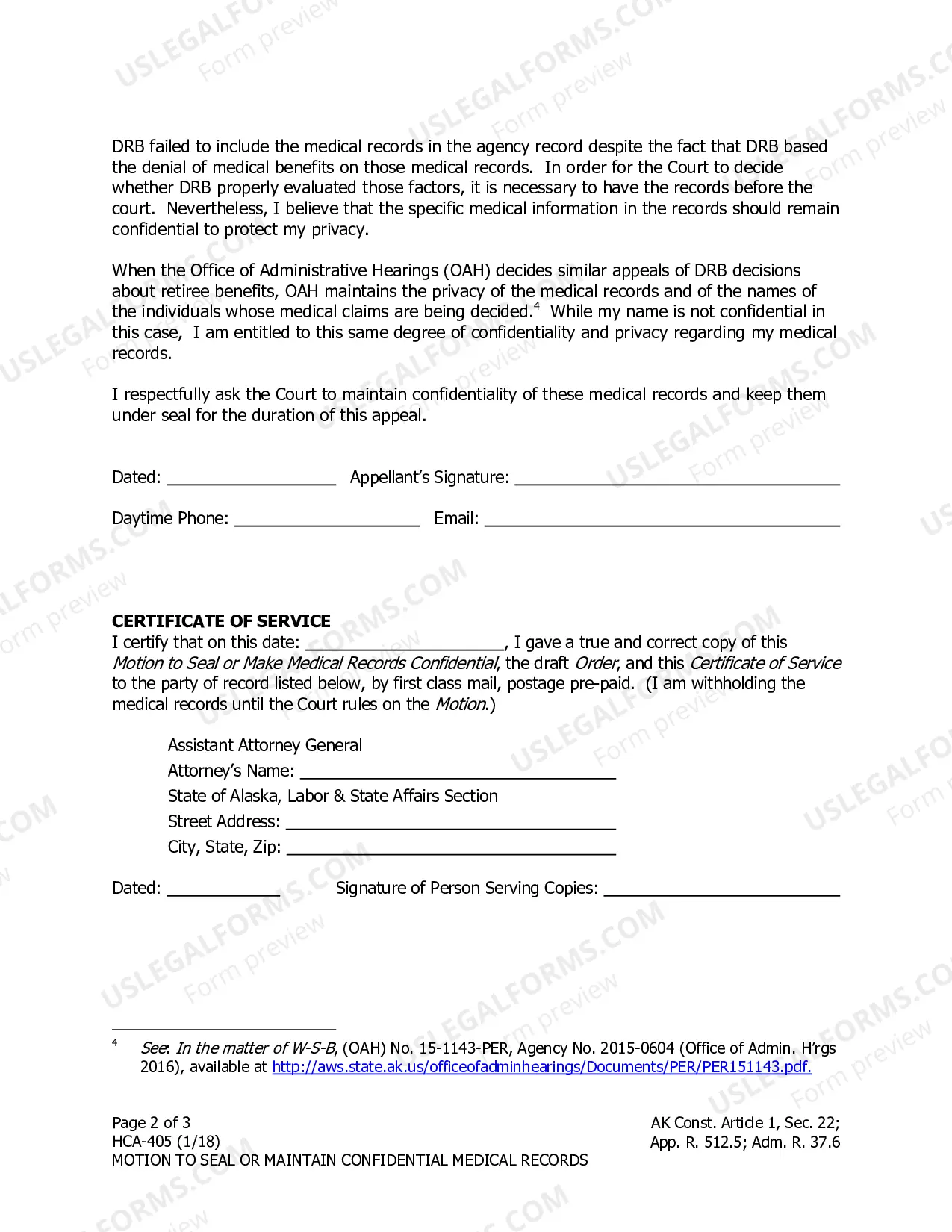 Preview Motion to Seal Medical Records