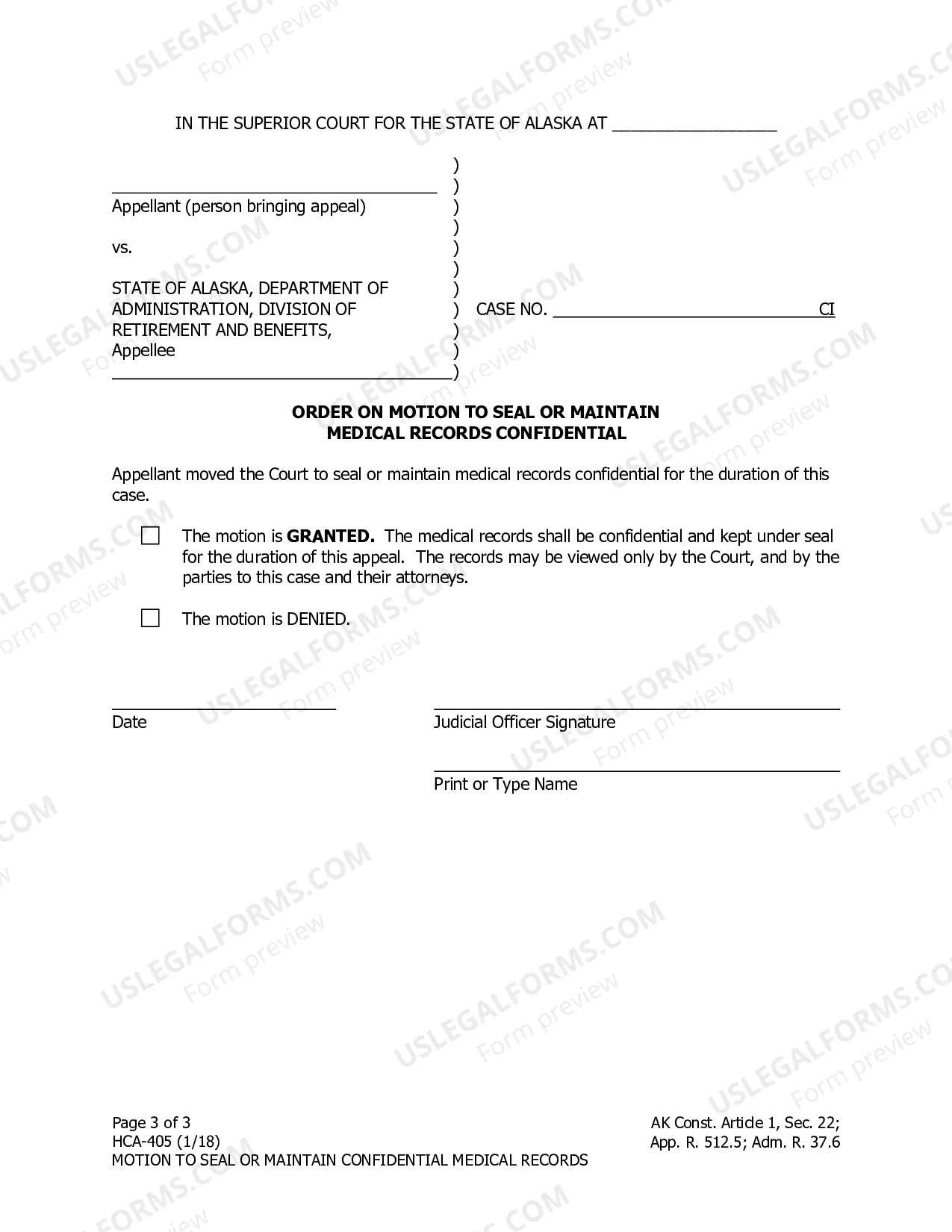 Preview Motion to Seal Medical Records