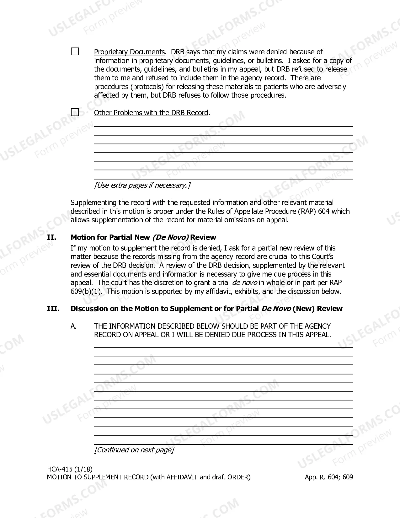 Preview Motion to Supplement Record