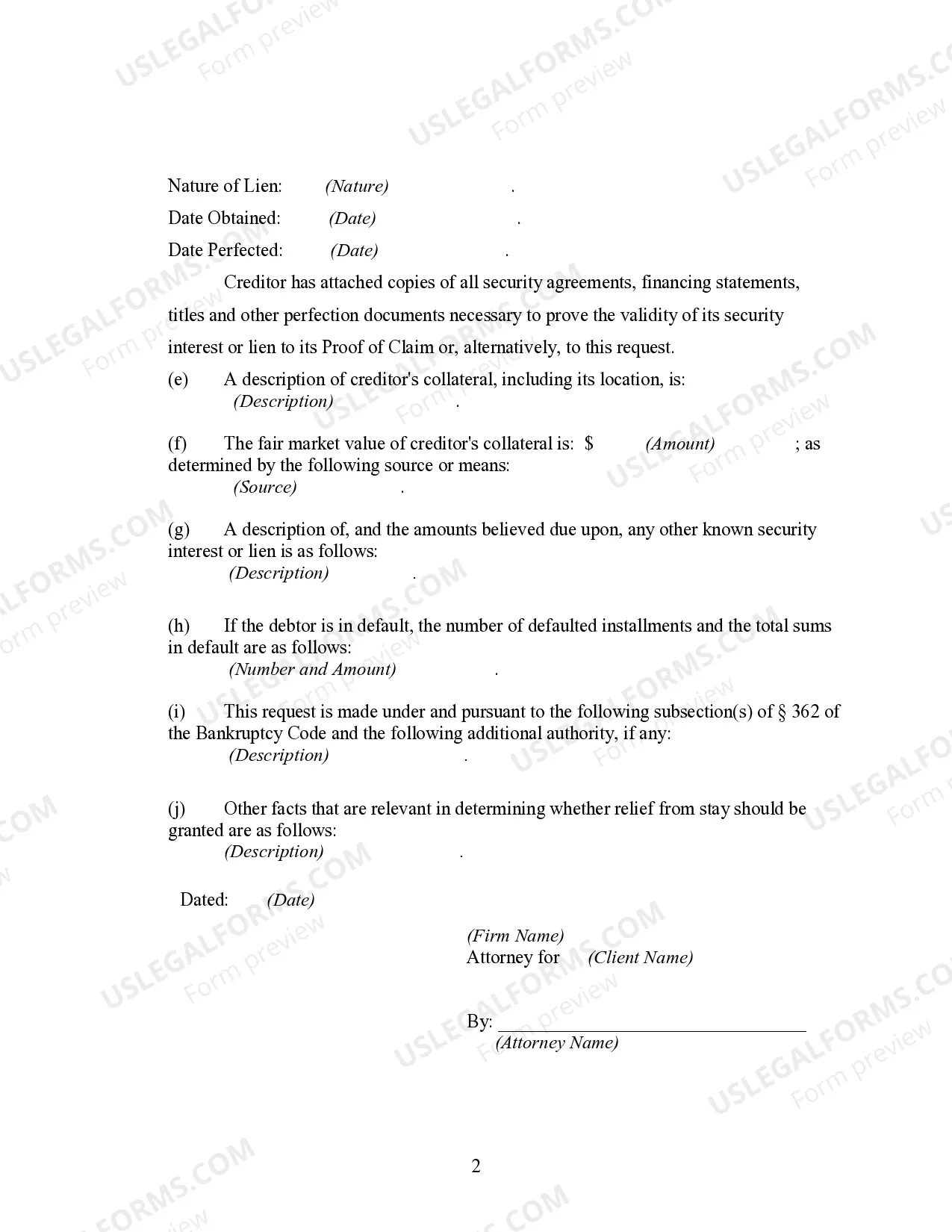 Preview Motion for Relief From Stay