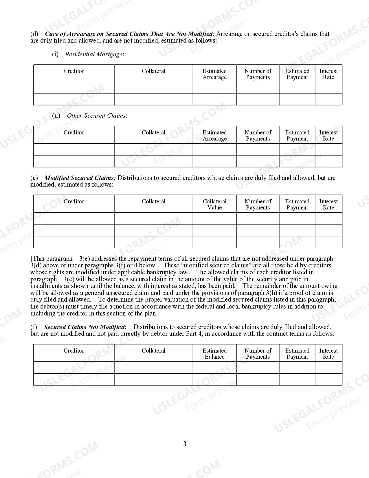 Preview Chapter 13 Plan (Cases Filed or Converted on or after 12/1/17)