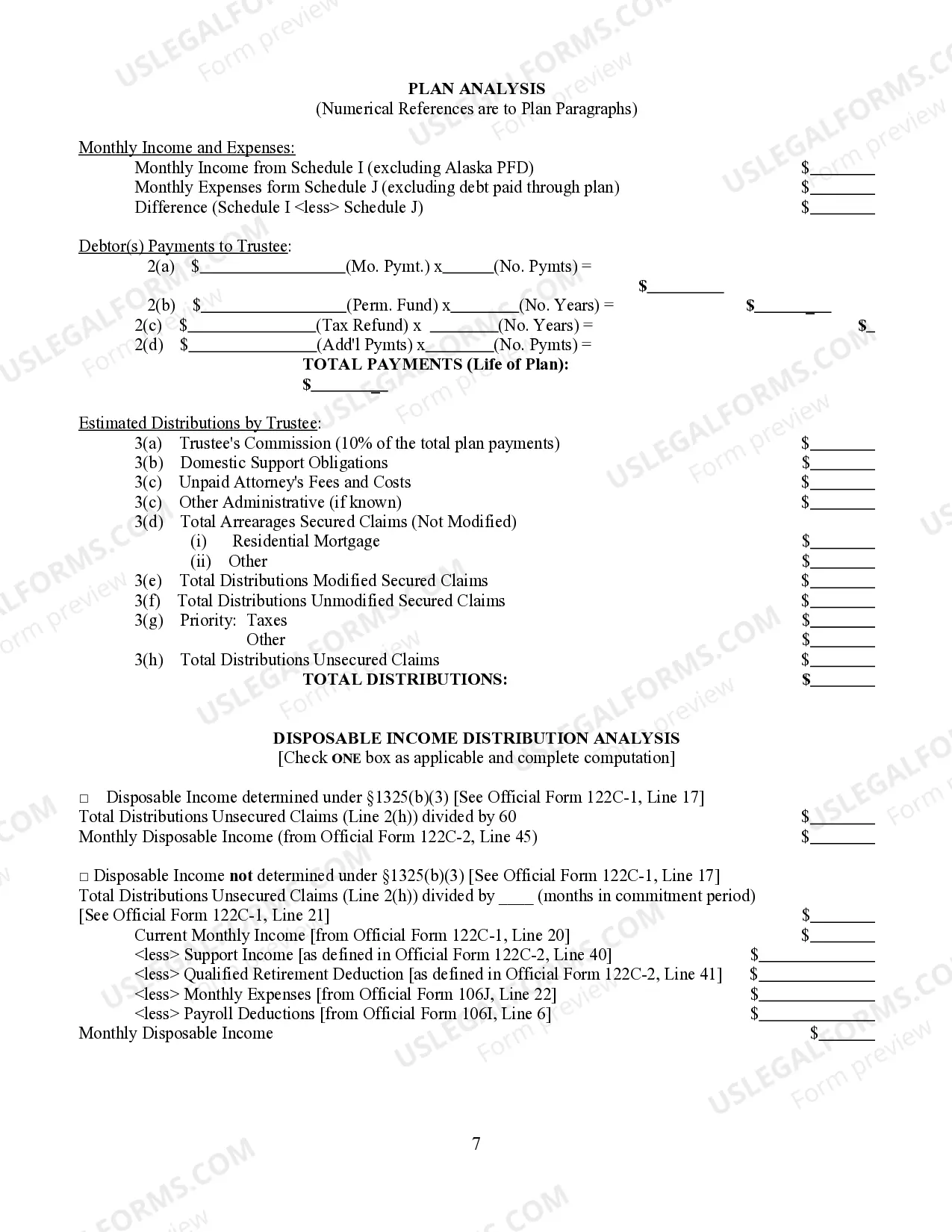 Preview Chapter 13 Plan (Cases Filed or Converted on or after 12/1/17)