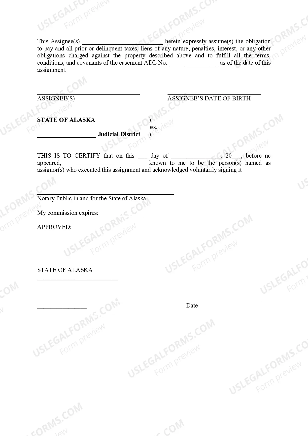 Preview Assignment of Easement