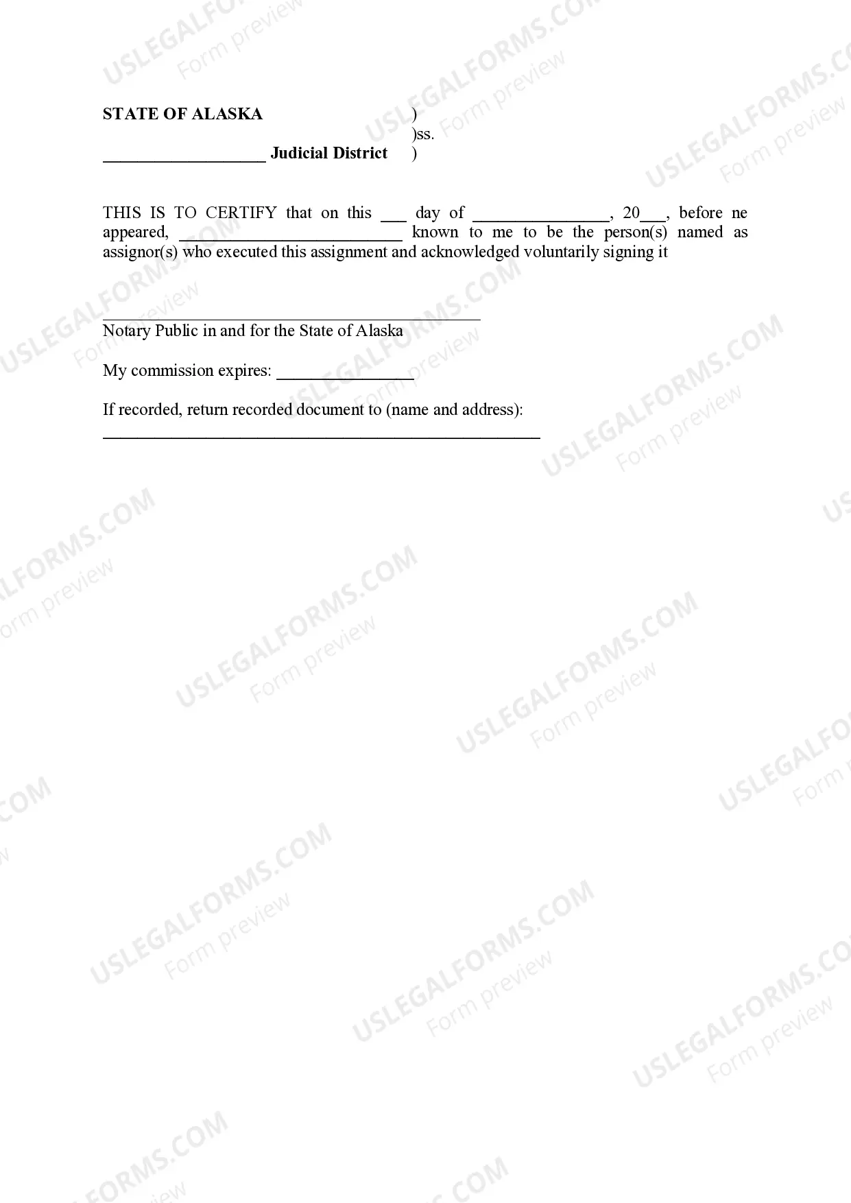 Preview Assignment of Easement