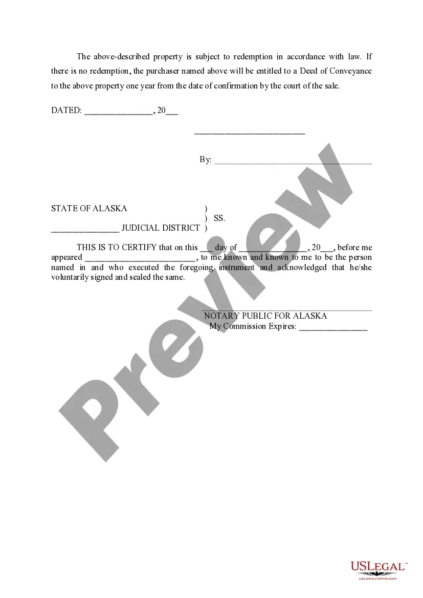 Preview Certificate of Sale