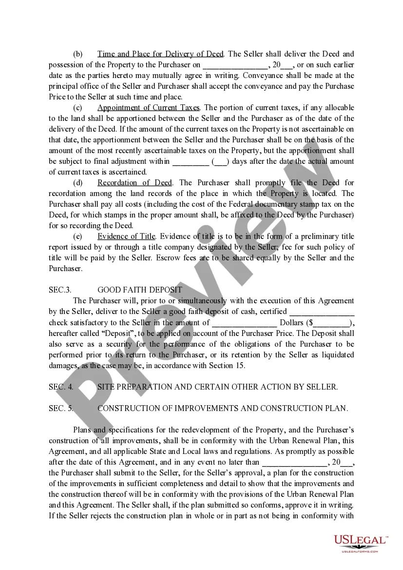 Preview Contract for Sale of Land for Single Family Residential Use