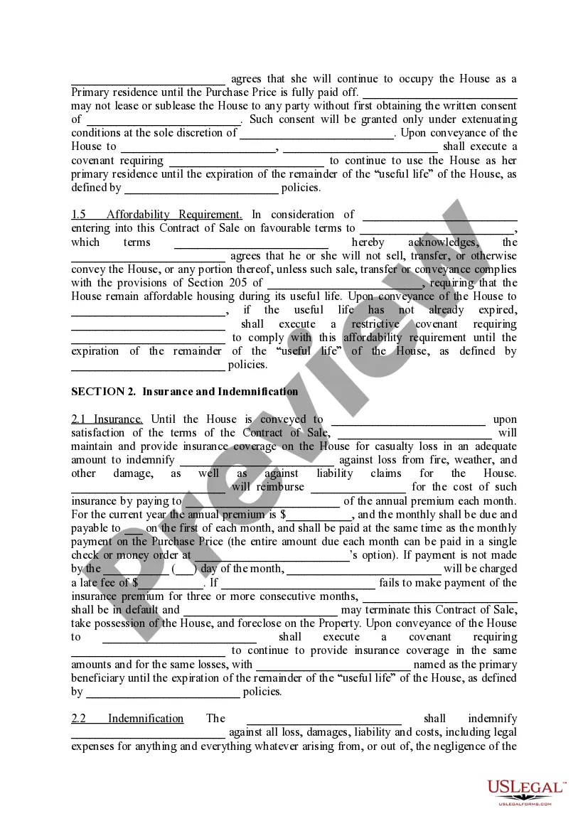 Preview Contract of Sale