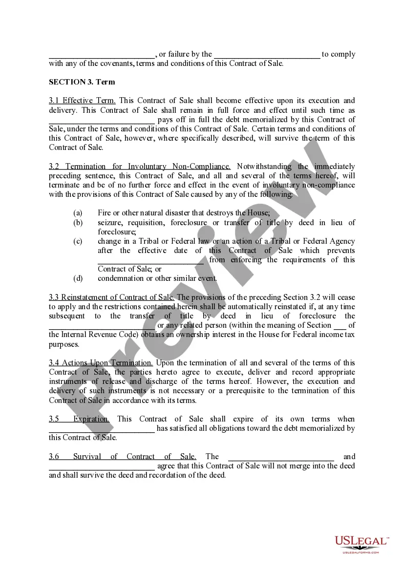 Preview Contract of Sale