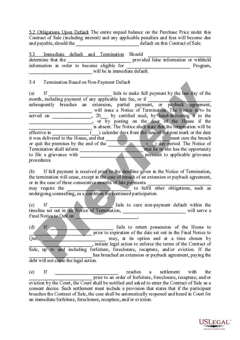 Preview Contract of Sale