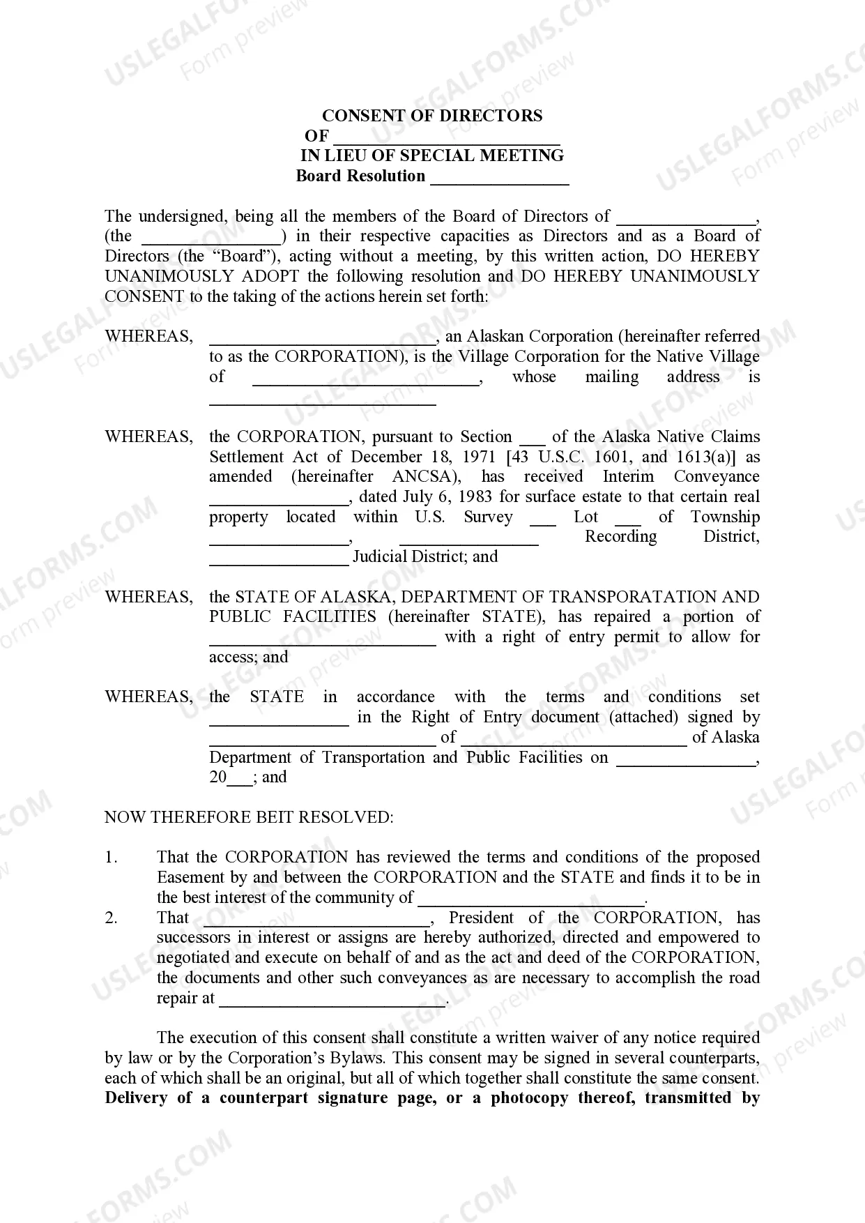 Preview Easement (Corporate/Partial Property)