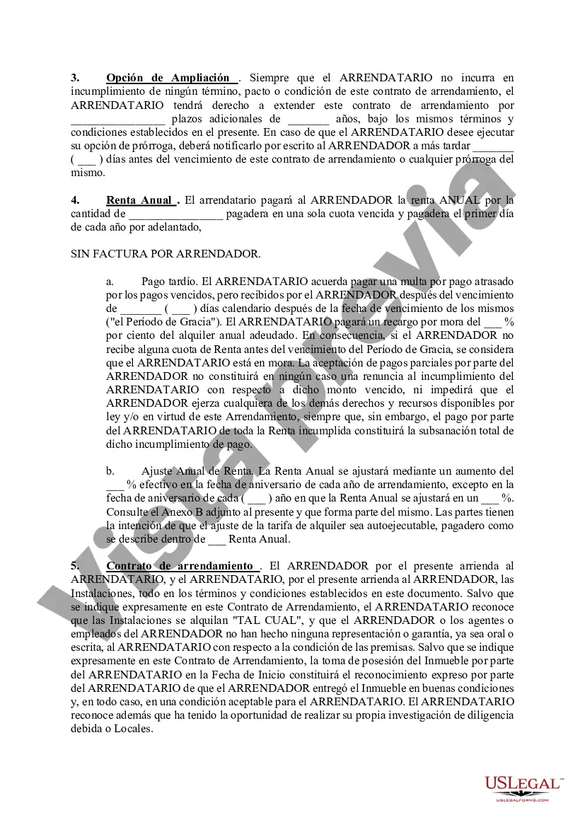 Preview Contrato de Arrendamiento de Terreno