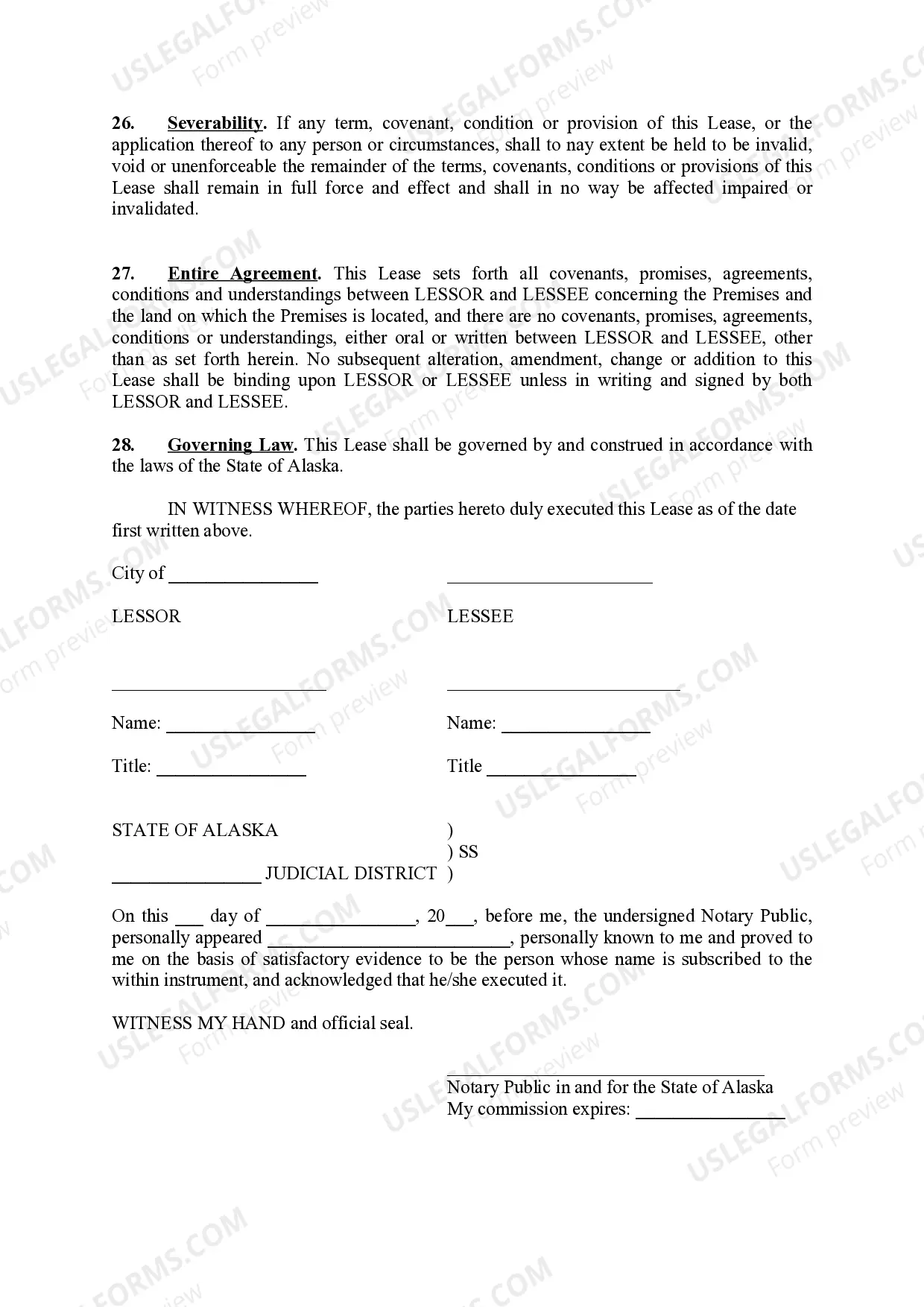 Preview Ground Lease Agreement