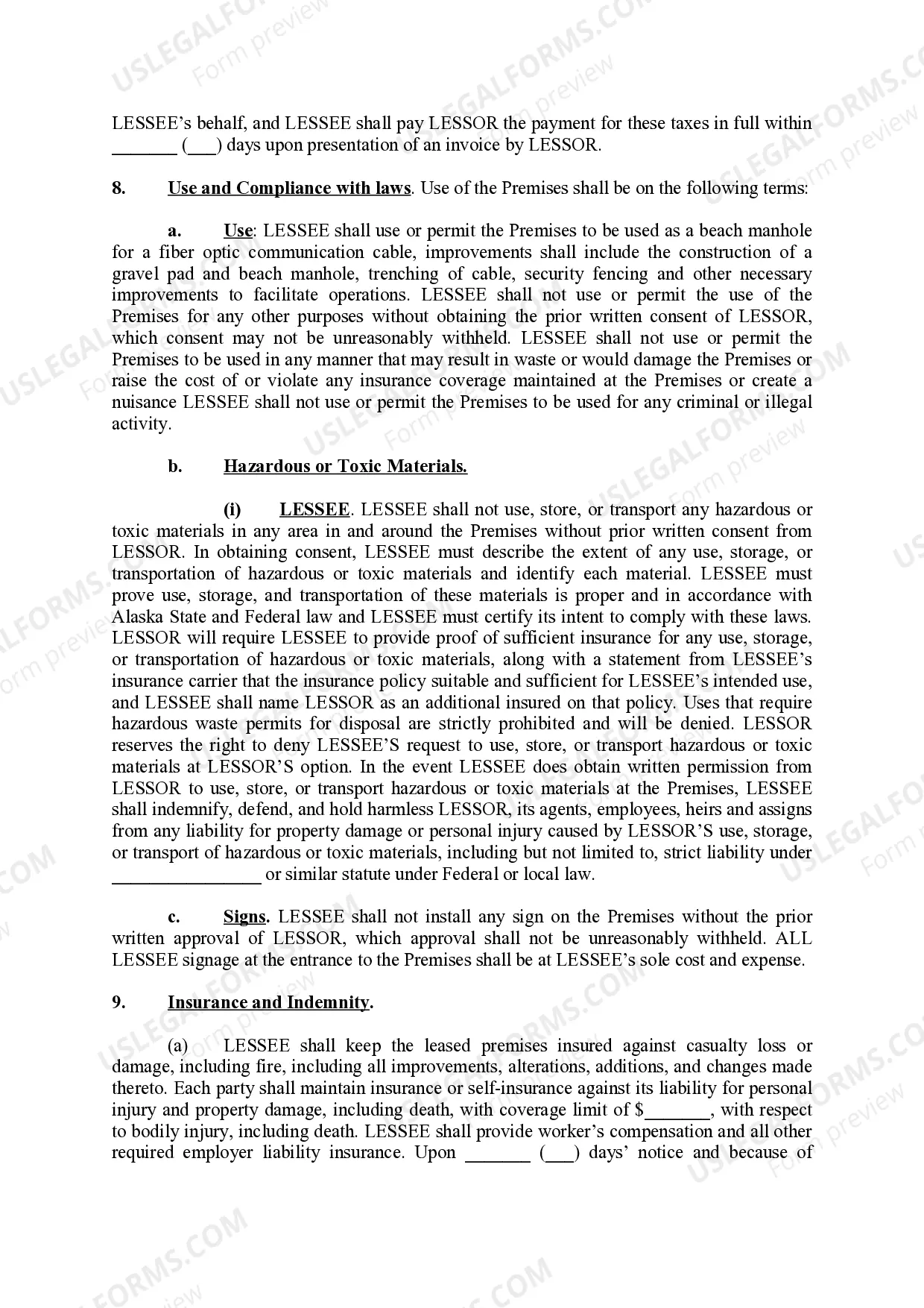 Preview Ground Lease Agreement