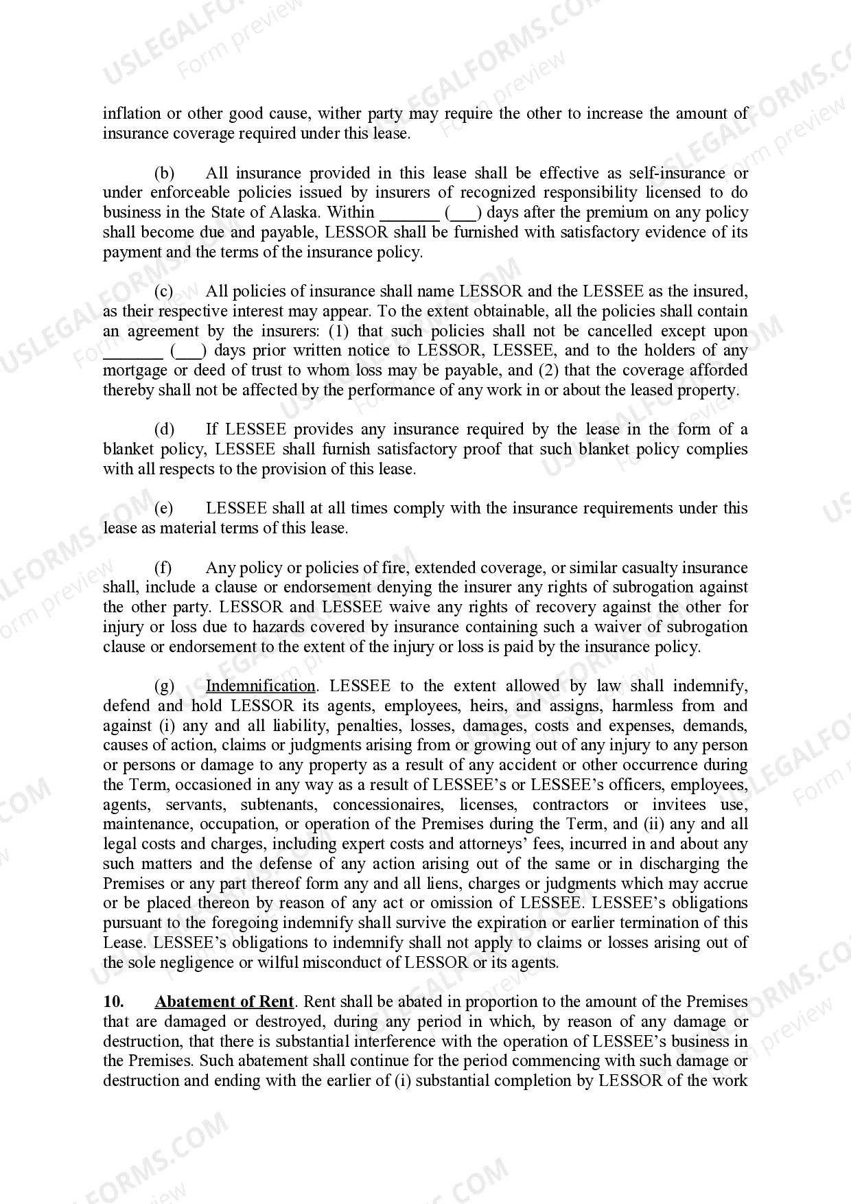 Preview Ground Lease Agreement