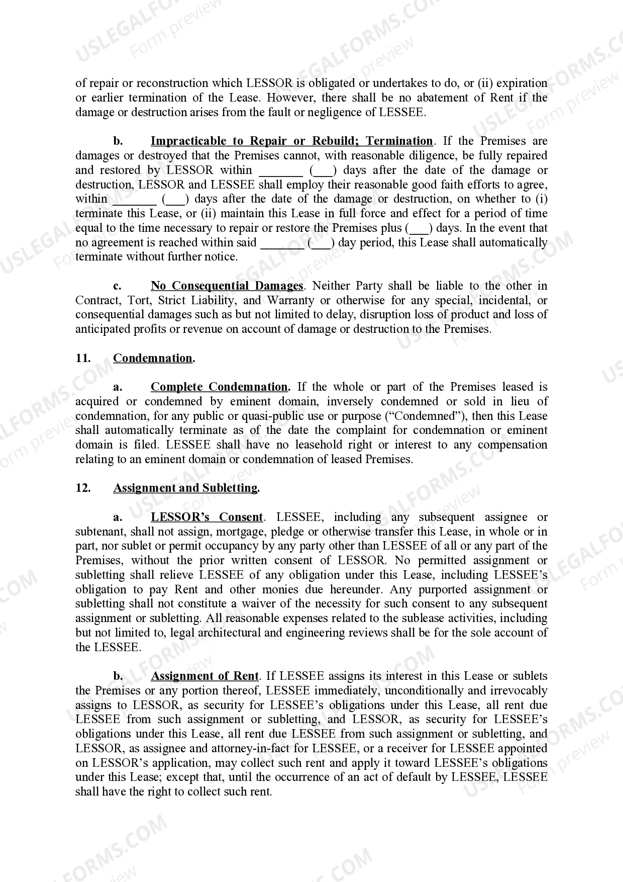 Preview Ground Lease Agreement