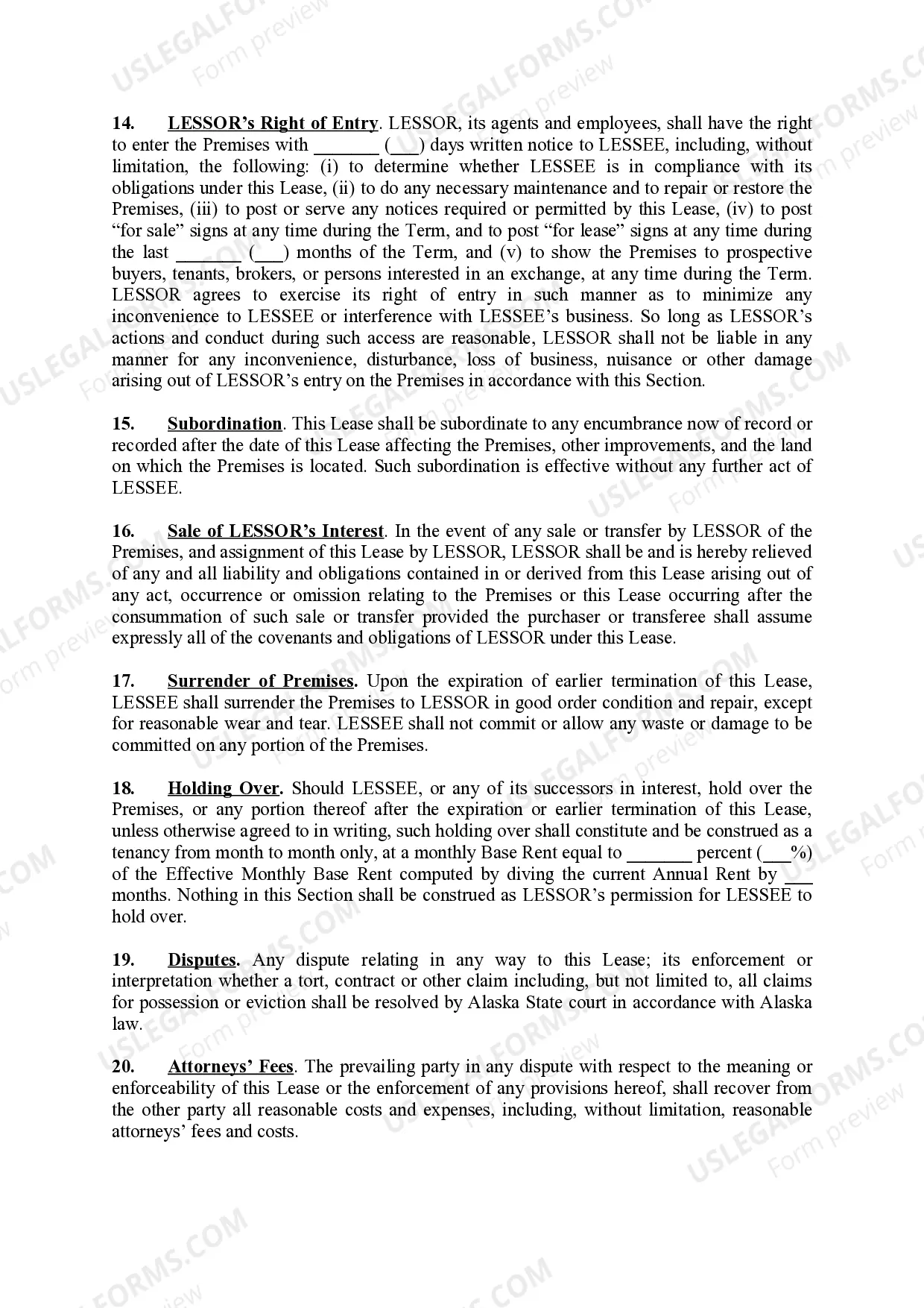 Preview Ground Lease Agreement