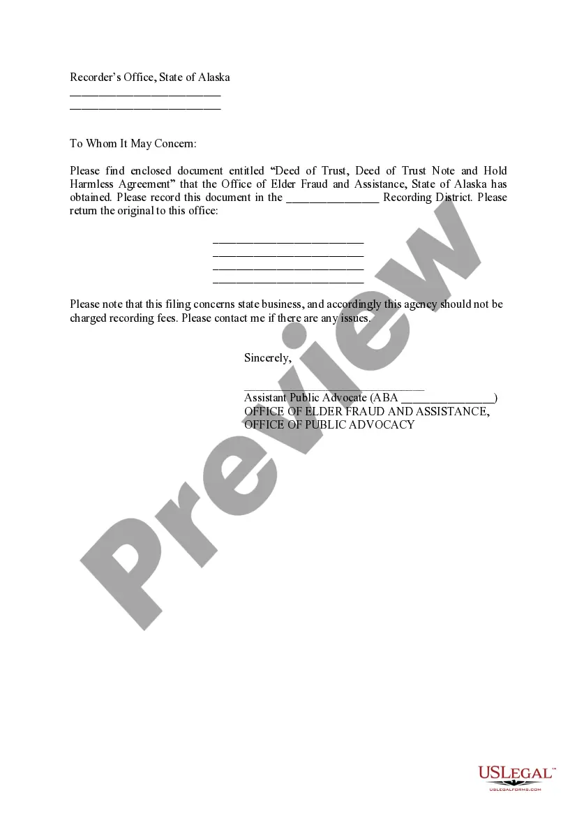 Preview Hold Harmless Agreement