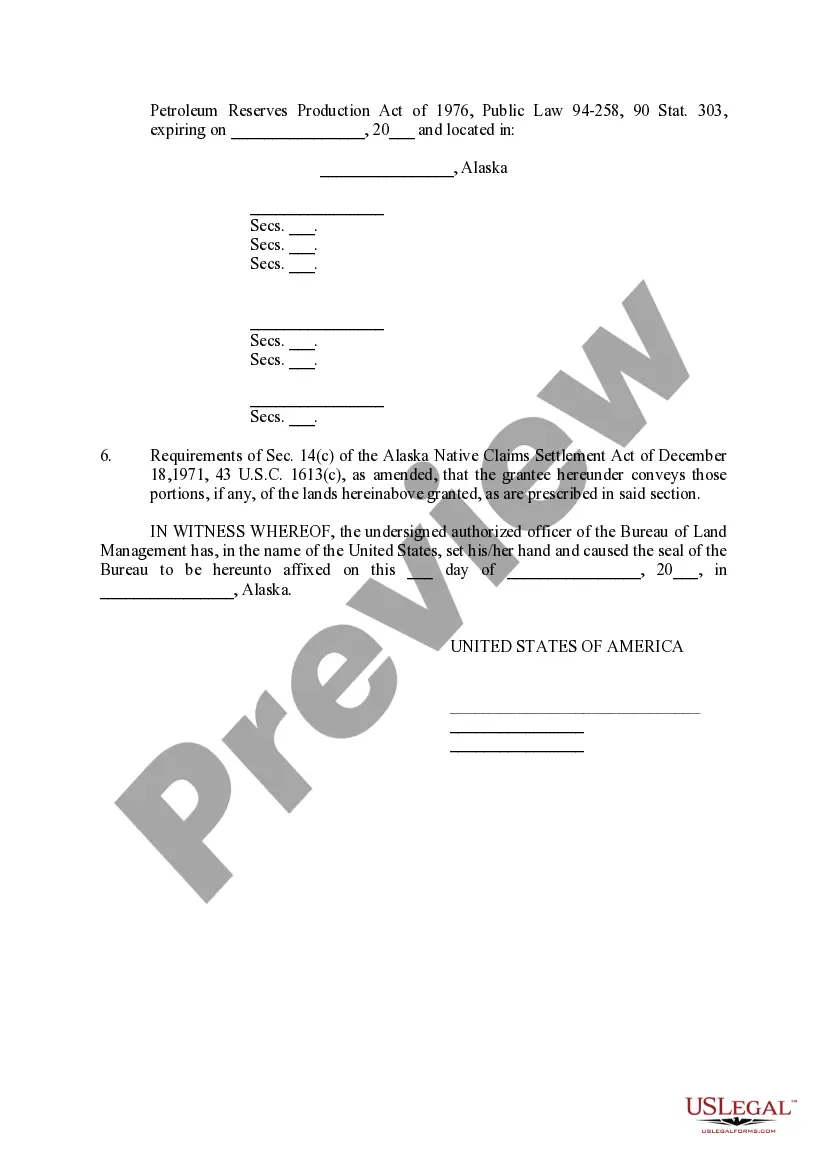 Get Interim Conveyance Approved by the Bureau of Land Management Preview Interim Conveyance Approved by the Bureau of Land Management