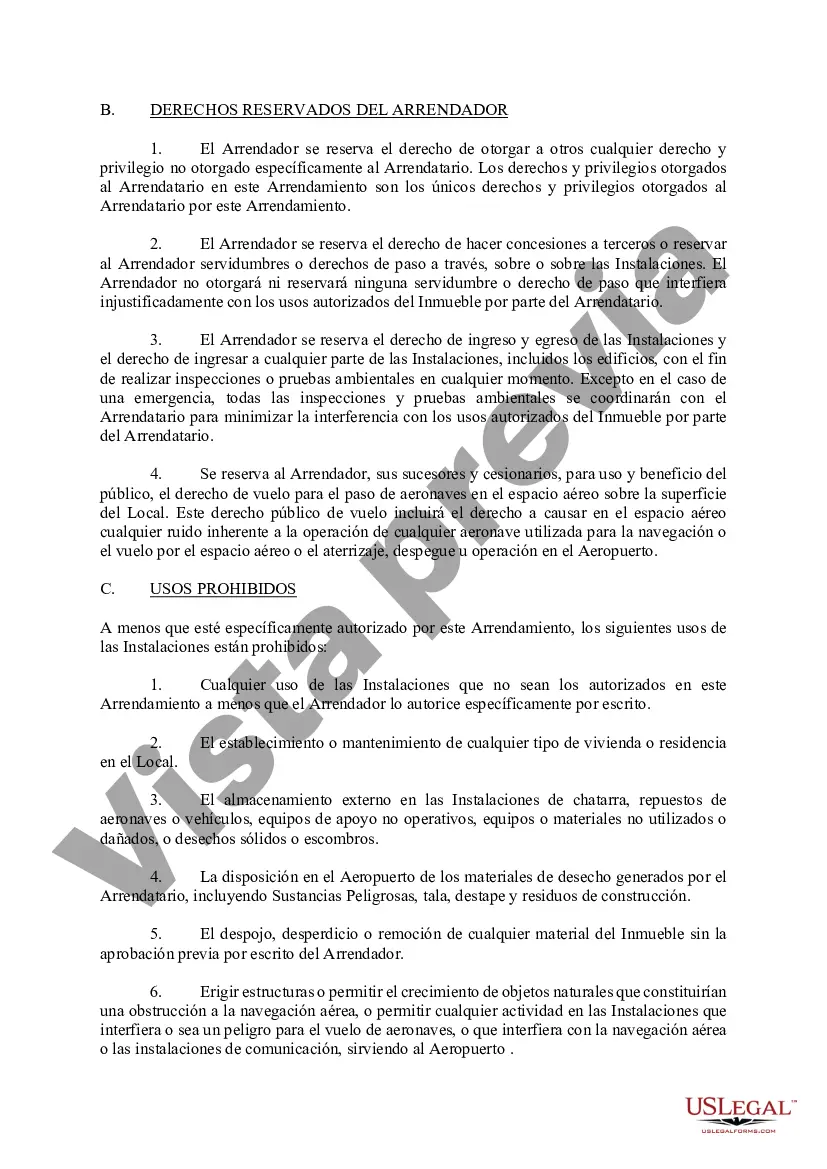 Preview Contrato de Arrendamiento de Terreno - Departamento de Transporte e Instalaciones Públicas