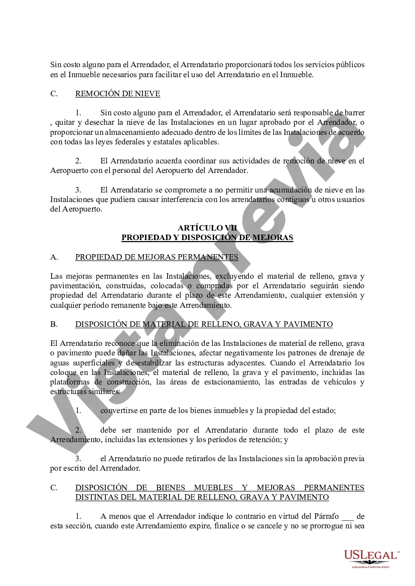 Preview Contrato de Arrendamiento de Terreno - Departamento de Transporte e Instalaciones Públicas