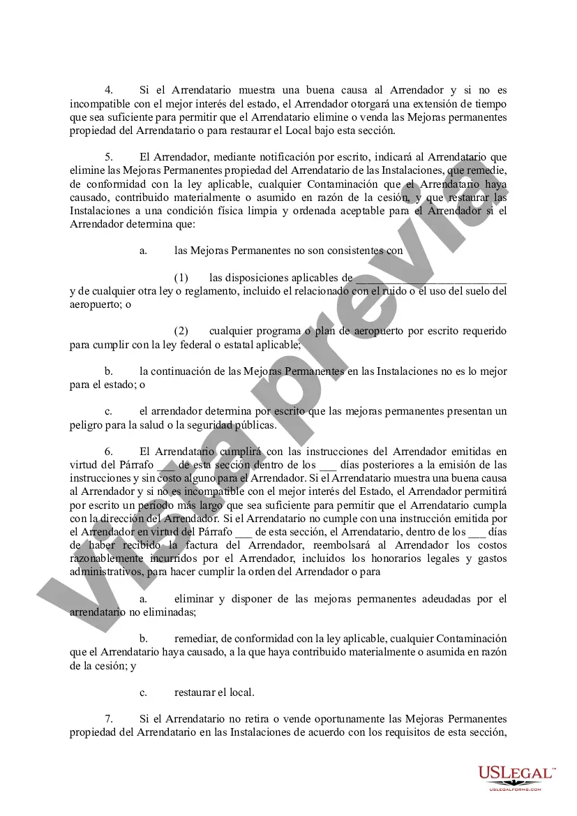 Preview Contrato de Arrendamiento de Terreno - Departamento de Transporte e Instalaciones Públicas