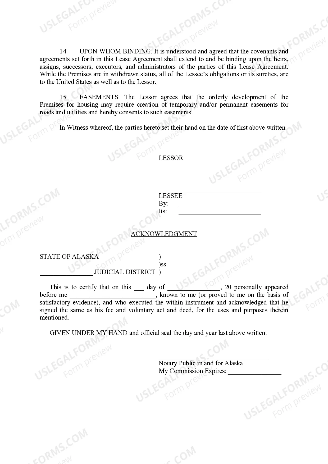 Preview Lease Agreement