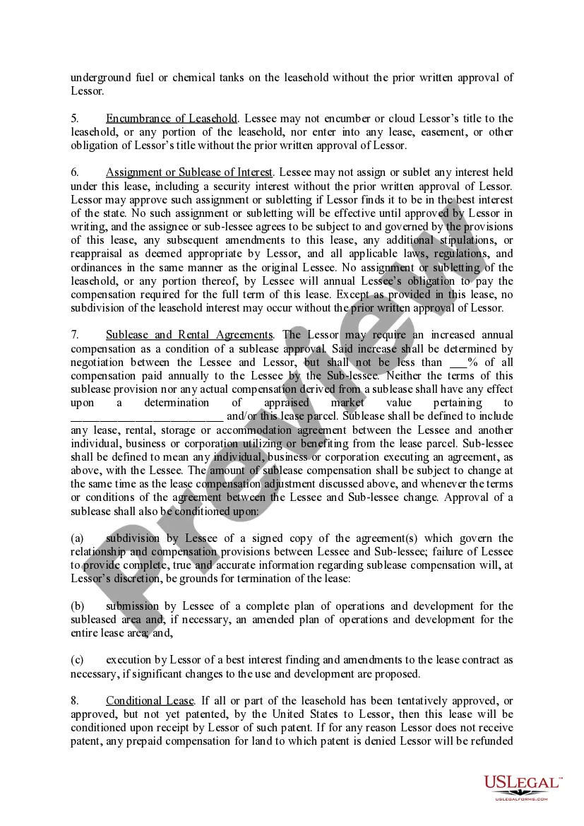 Preview Lease Agreement - Department of Natural Resources