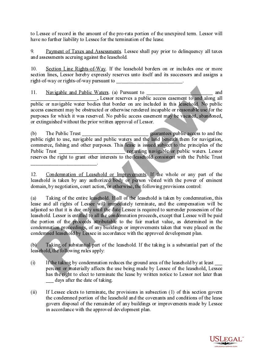 Preview Lease Agreement - Department of Natural Resources