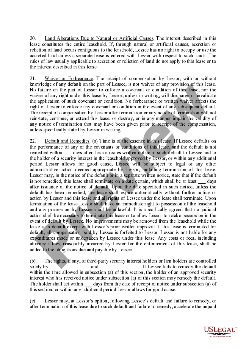 Preview Lease Agreement - Department of Natural Resources