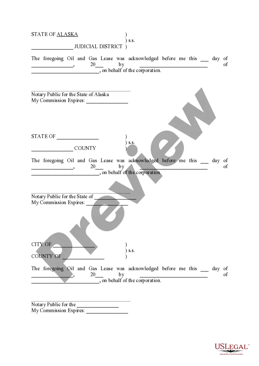 Preview Memorandum of Oil and Gas Lease