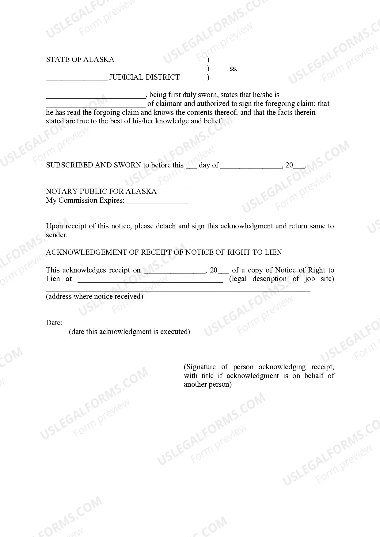 Preview Notice of Right to Lien