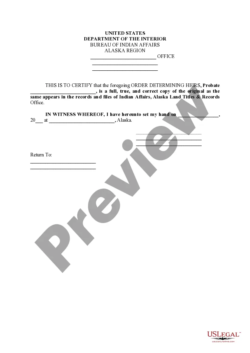 Preview Order Determining Heirs