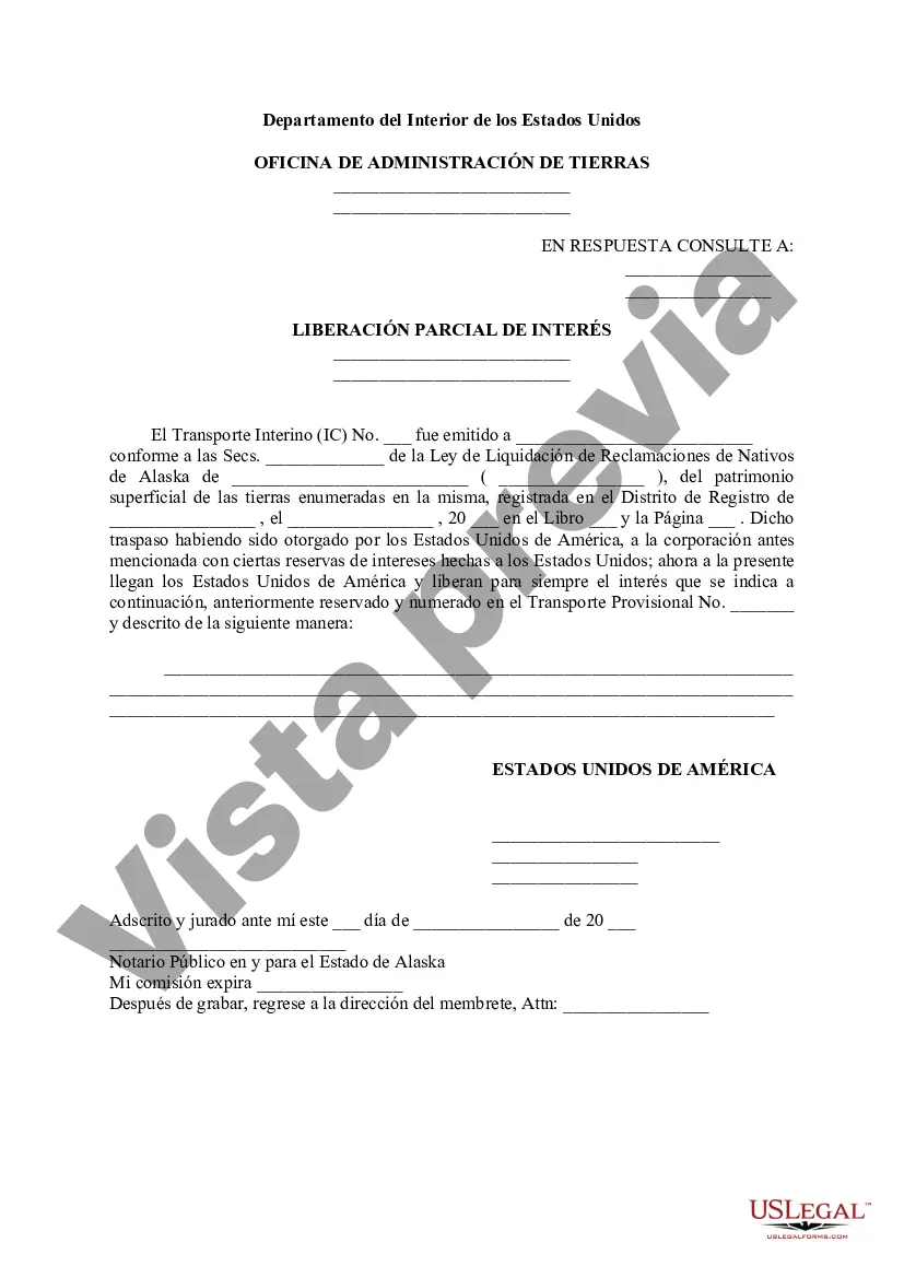 Preview Liberación Parcial de Intereses