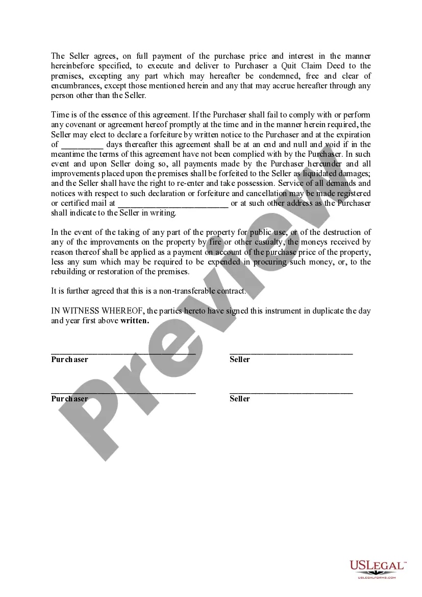 Preview Real Estate Contract