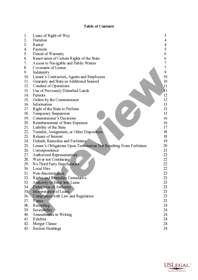 Preview Right of Way Lease - Alaska Stand Alone Gas Pipeline (ASAP)