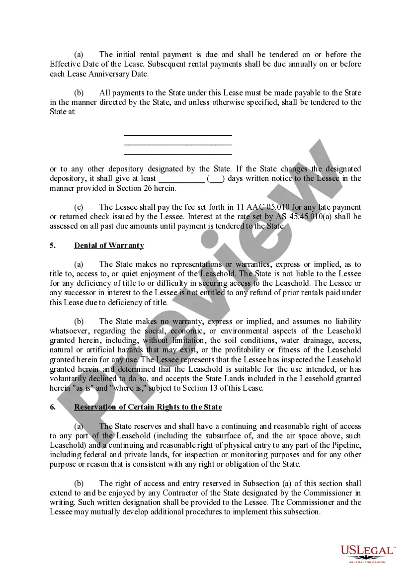 Preview Right of Way Lease - Alaska Stand Alone Gas Pipeline (ASAP)