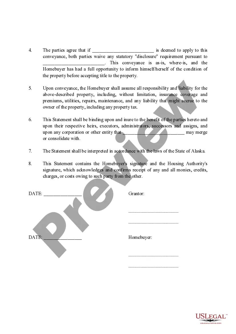 Preview Settlement Statement and Release