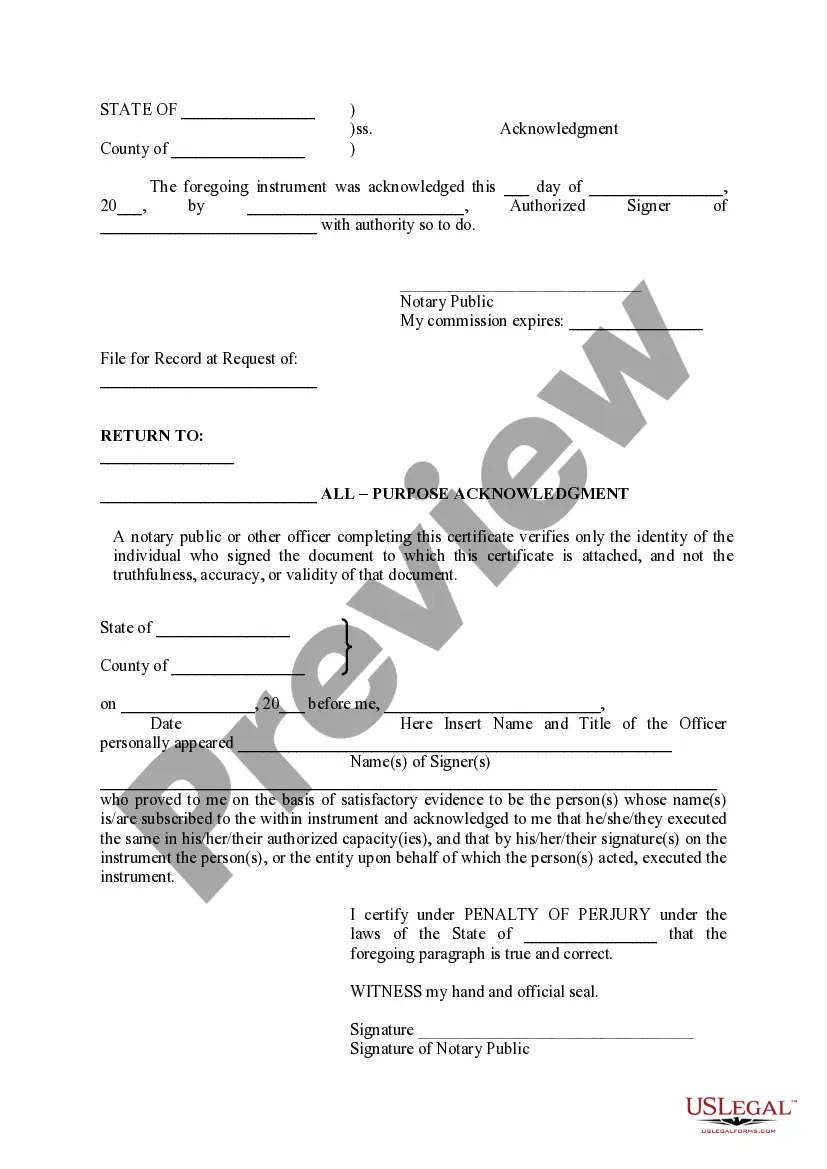 Preview Special Warranty Deed