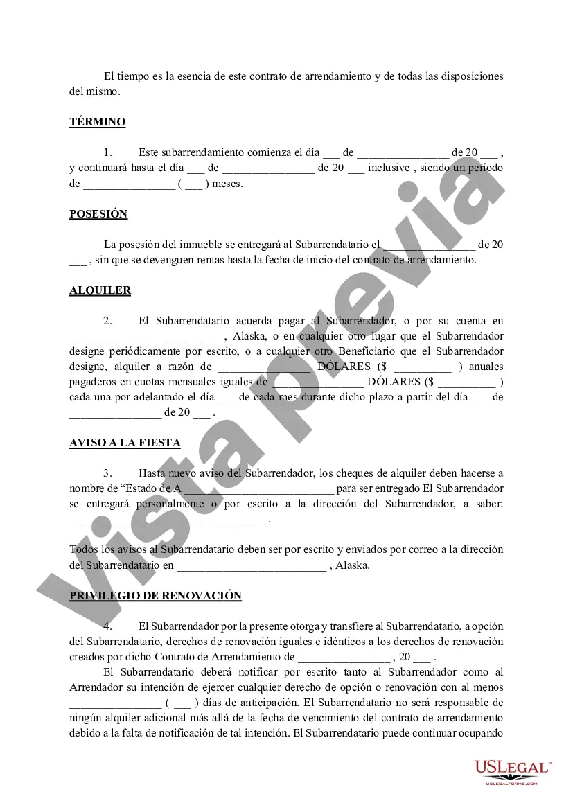 Preview Contrato de subarrendamiento