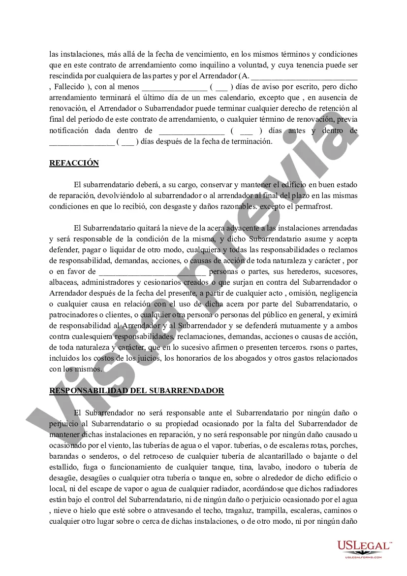 Preview Contrato de subarrendamiento