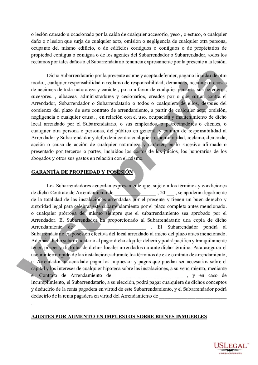 Preview Contrato de subarrendamiento