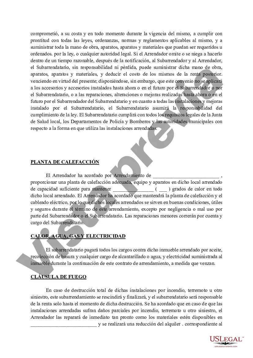 Preview Contrato de subarrendamiento