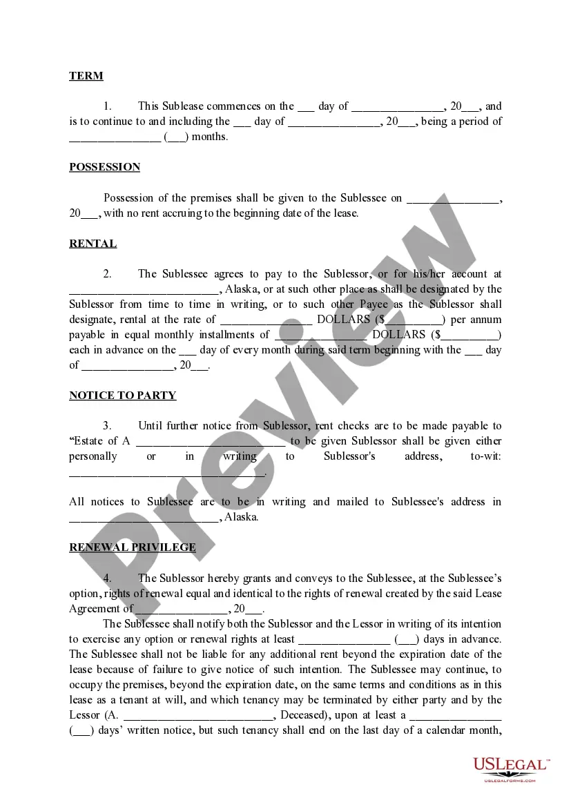 Get Sublease Agreement Preview Sublease Agreement