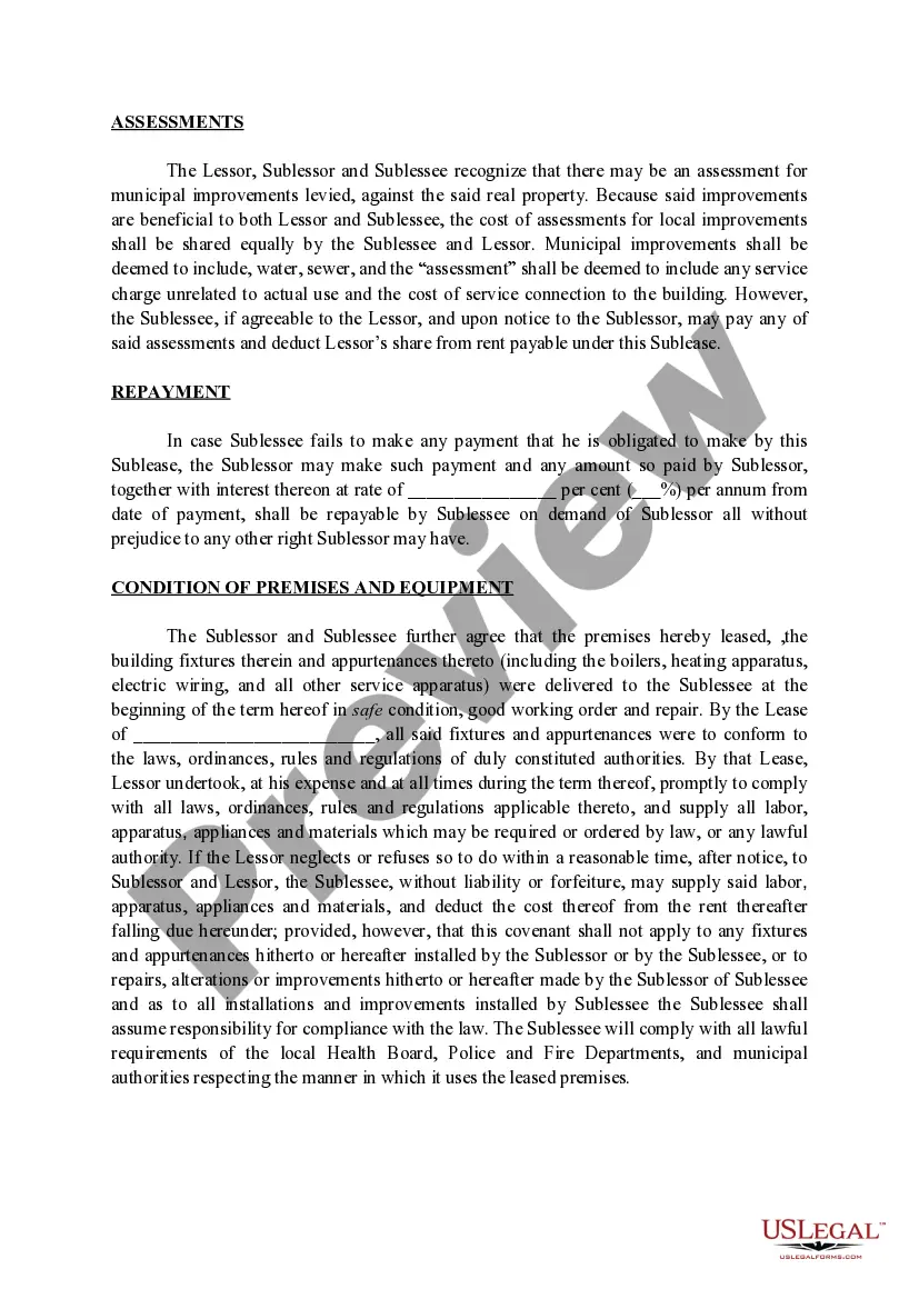 Get Sublease Agreement Preview Sublease Agreement