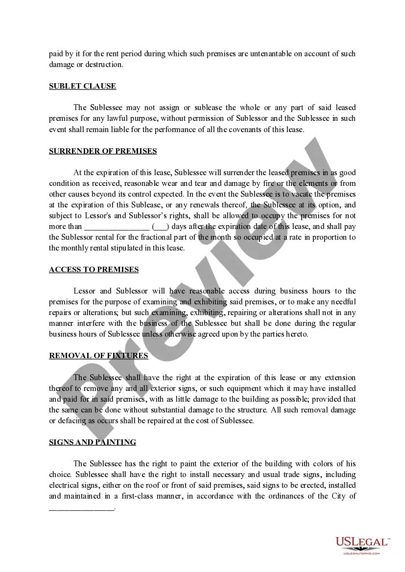 Get Sublease Agreement Preview Sublease Agreement