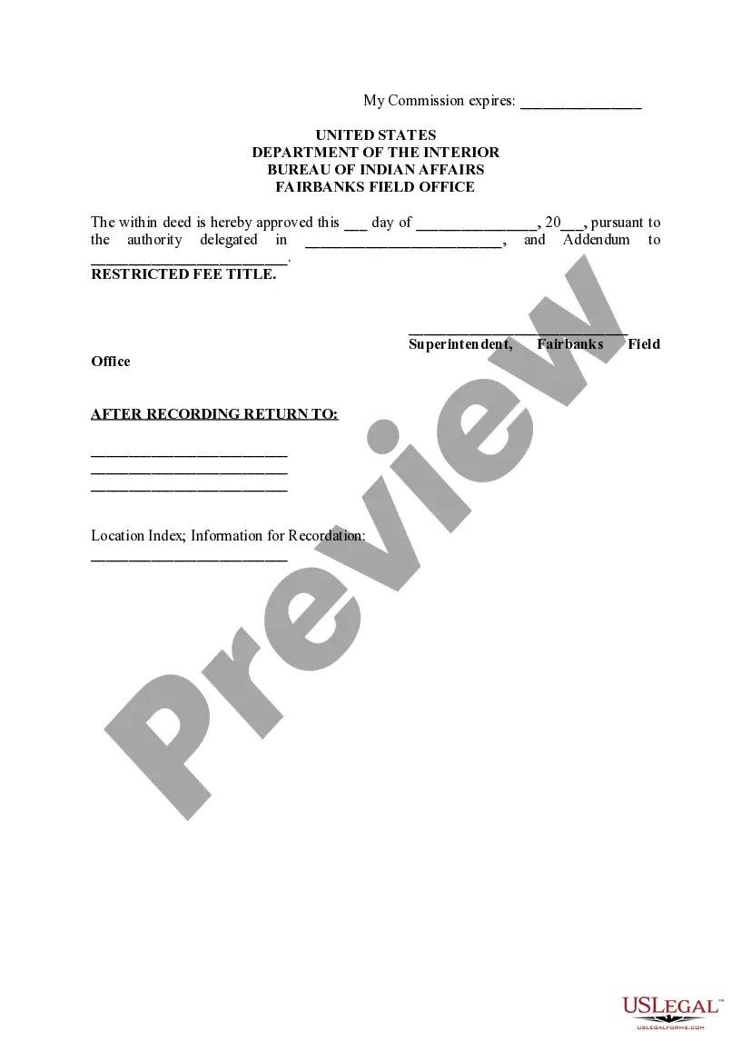 Preview Townsite Deed of Alaska Native