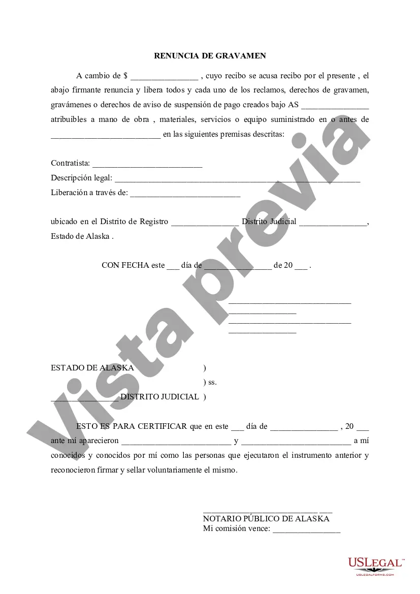 Preview Renuncia de gravamen