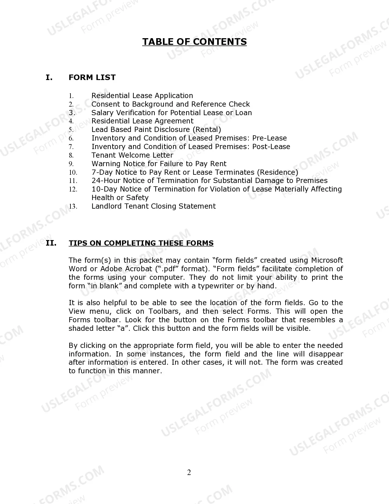 Preview Alaska Residential Landlord Tenant Rental Lease Forms and Agreements Package