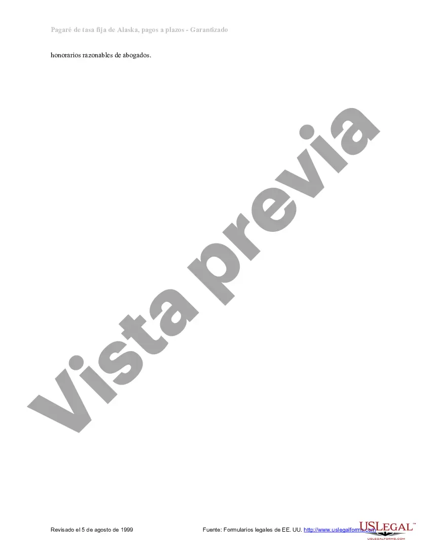 Preview Pagaré garantizado de Alaska