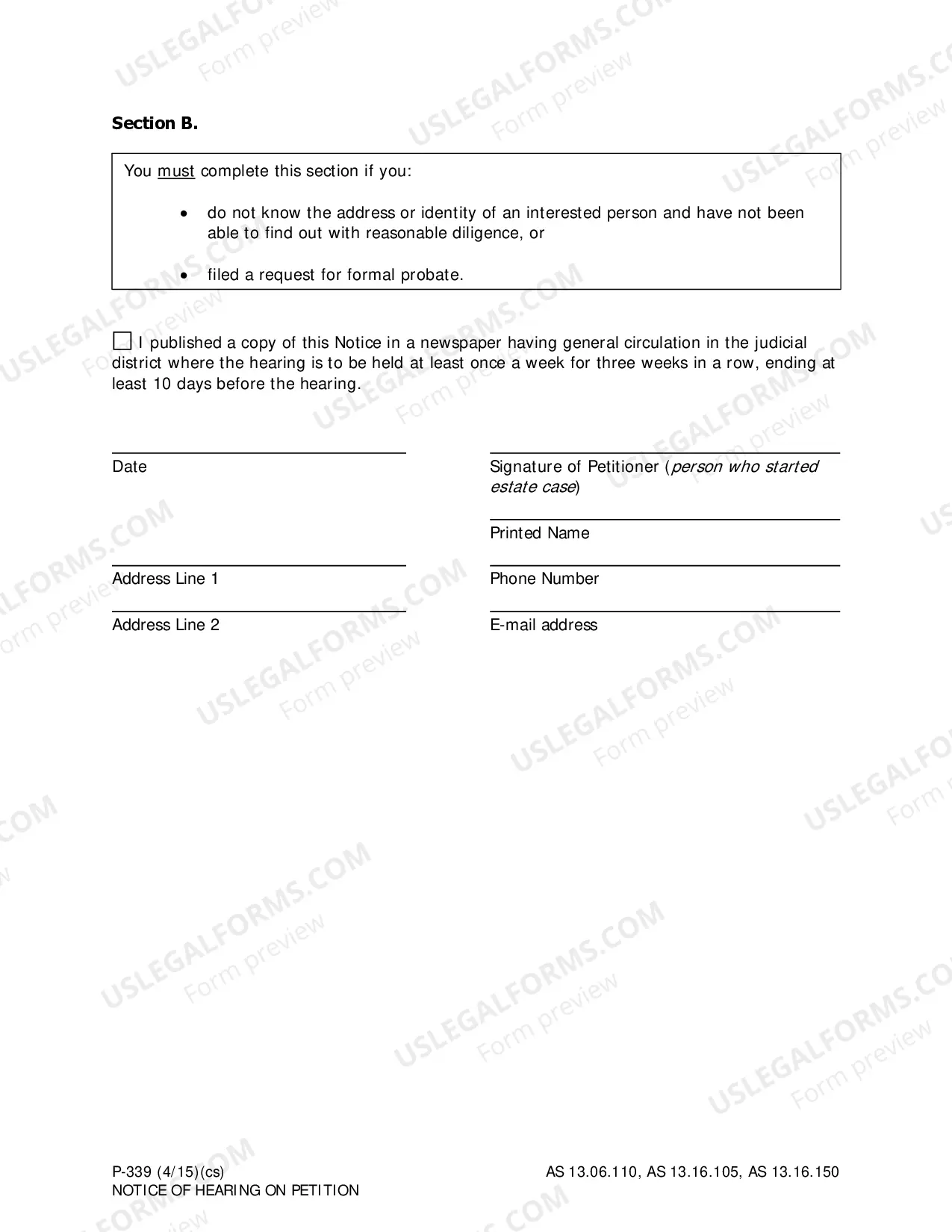 Preview Notice of Hearing